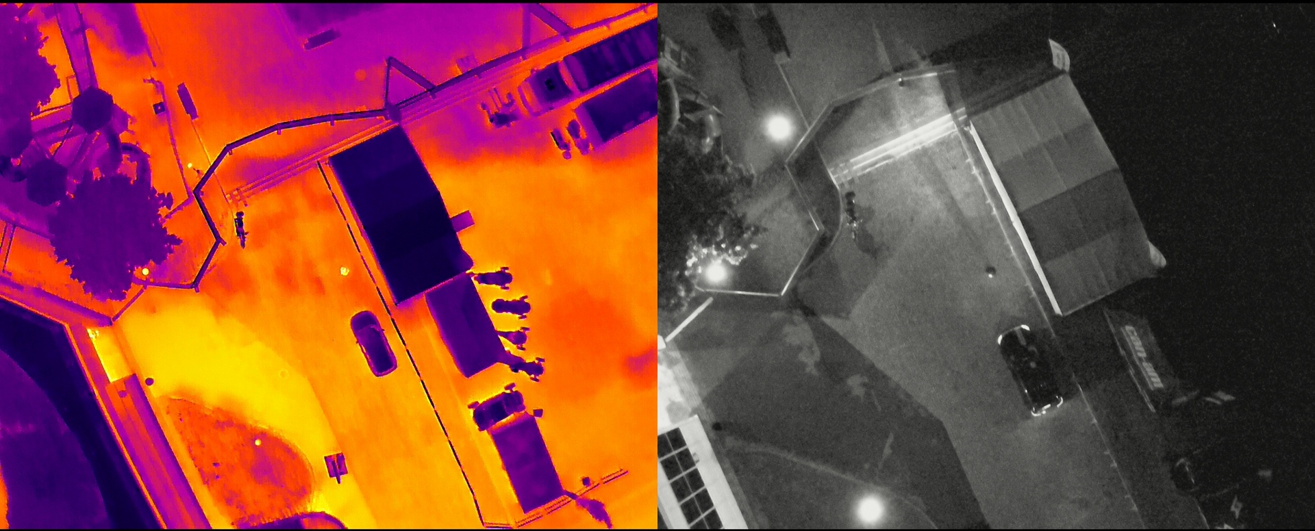 Noční termální snímkování dronem